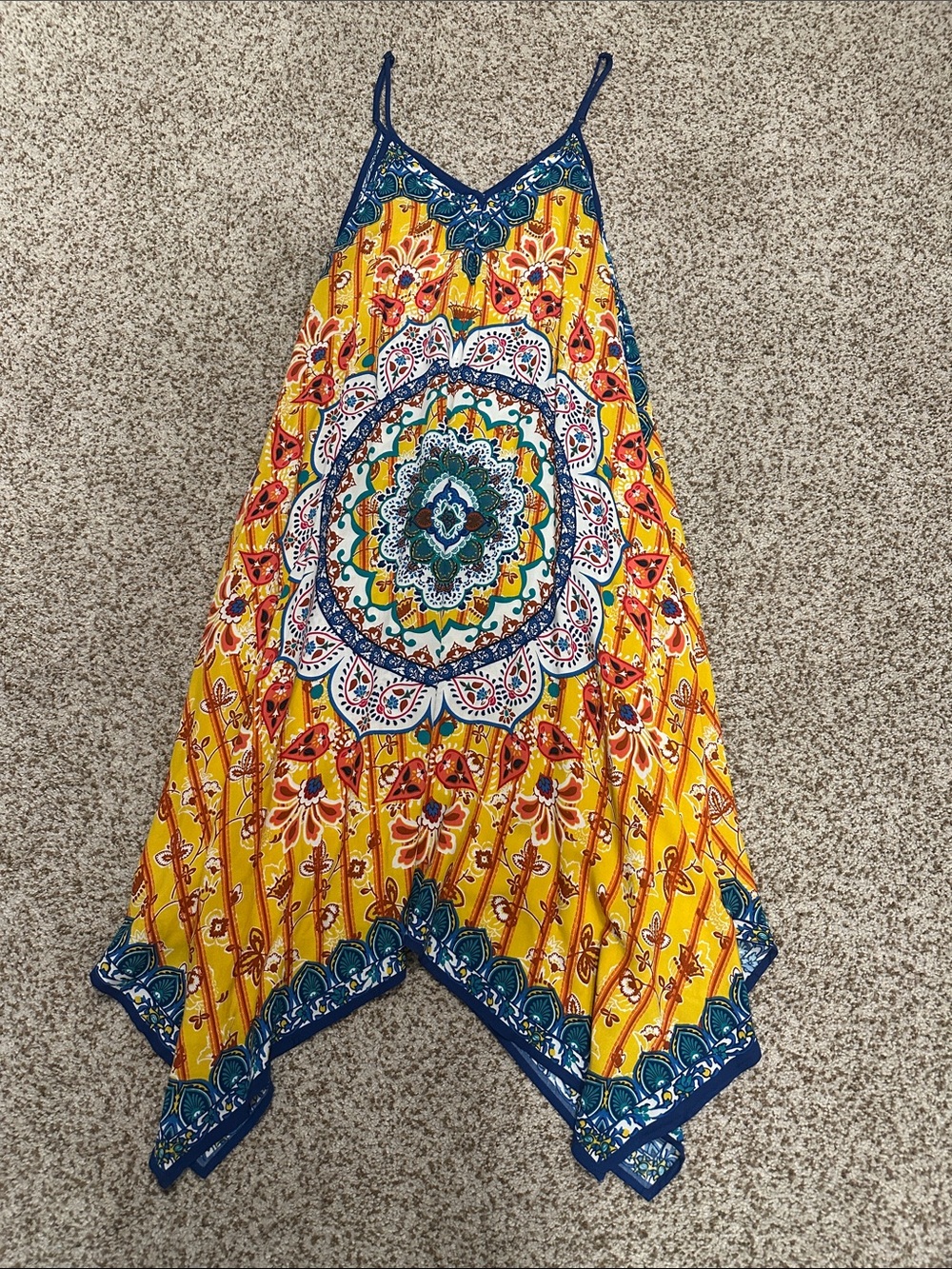 EUC Boho Handkerchief Dress - Size S